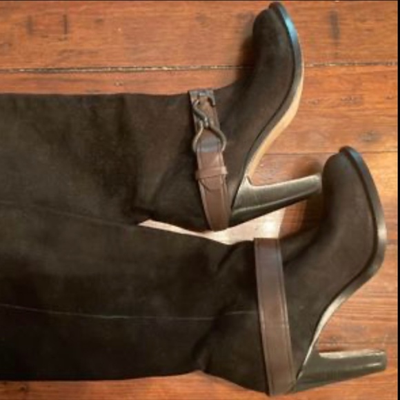 Cole Haan black suede boots - Picture 1 of 4